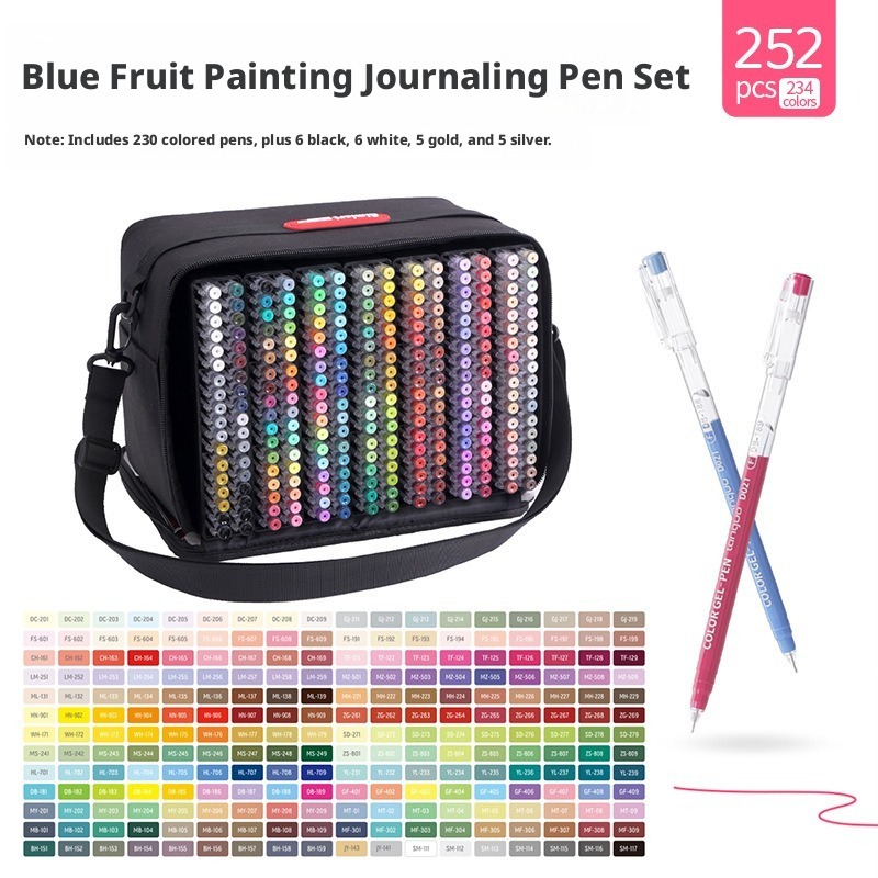 Whiteboard Marker Set - 252Pcs 234 Colors Fine Tip Gel