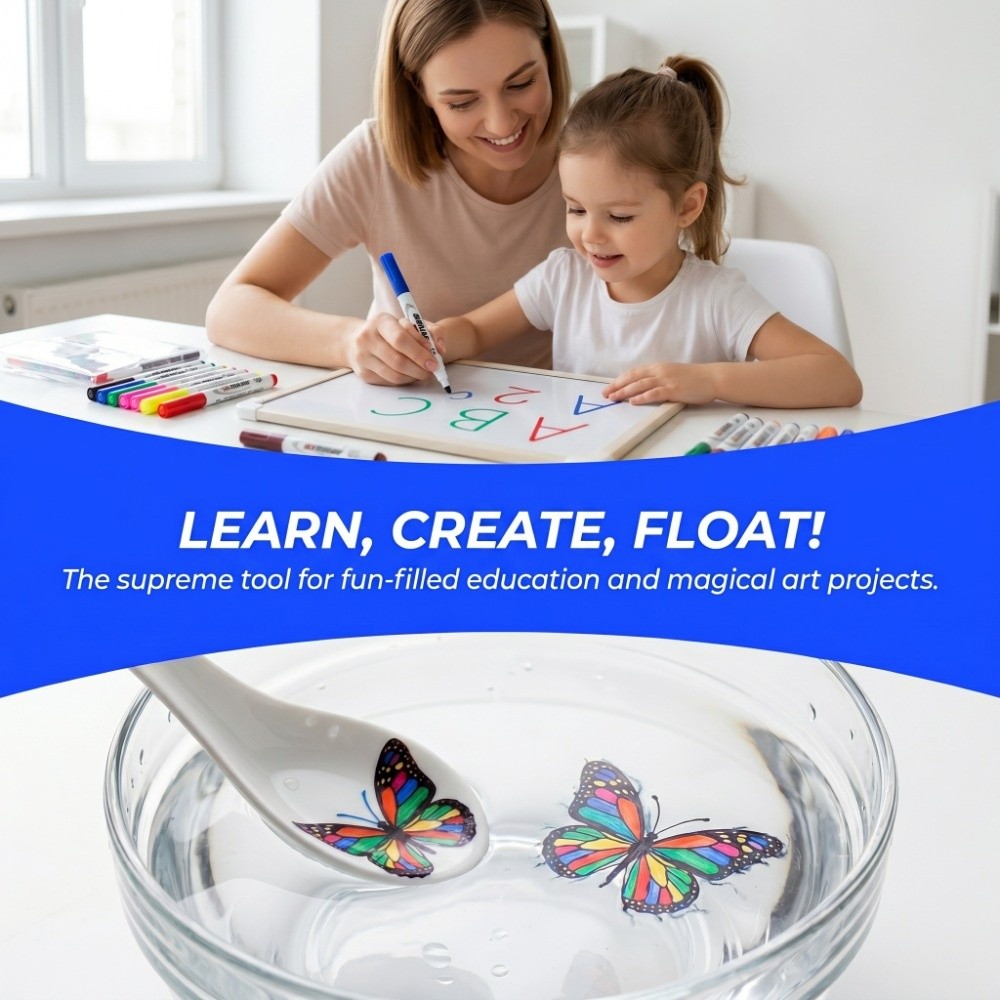 12PCS Water Floating Water Flo - Whiteboard Marker Set 评论和价格