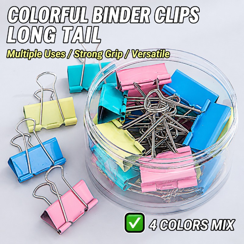 40PCS/Set Long Colorful Metal  - Office Stationery And Supply 评论和价格