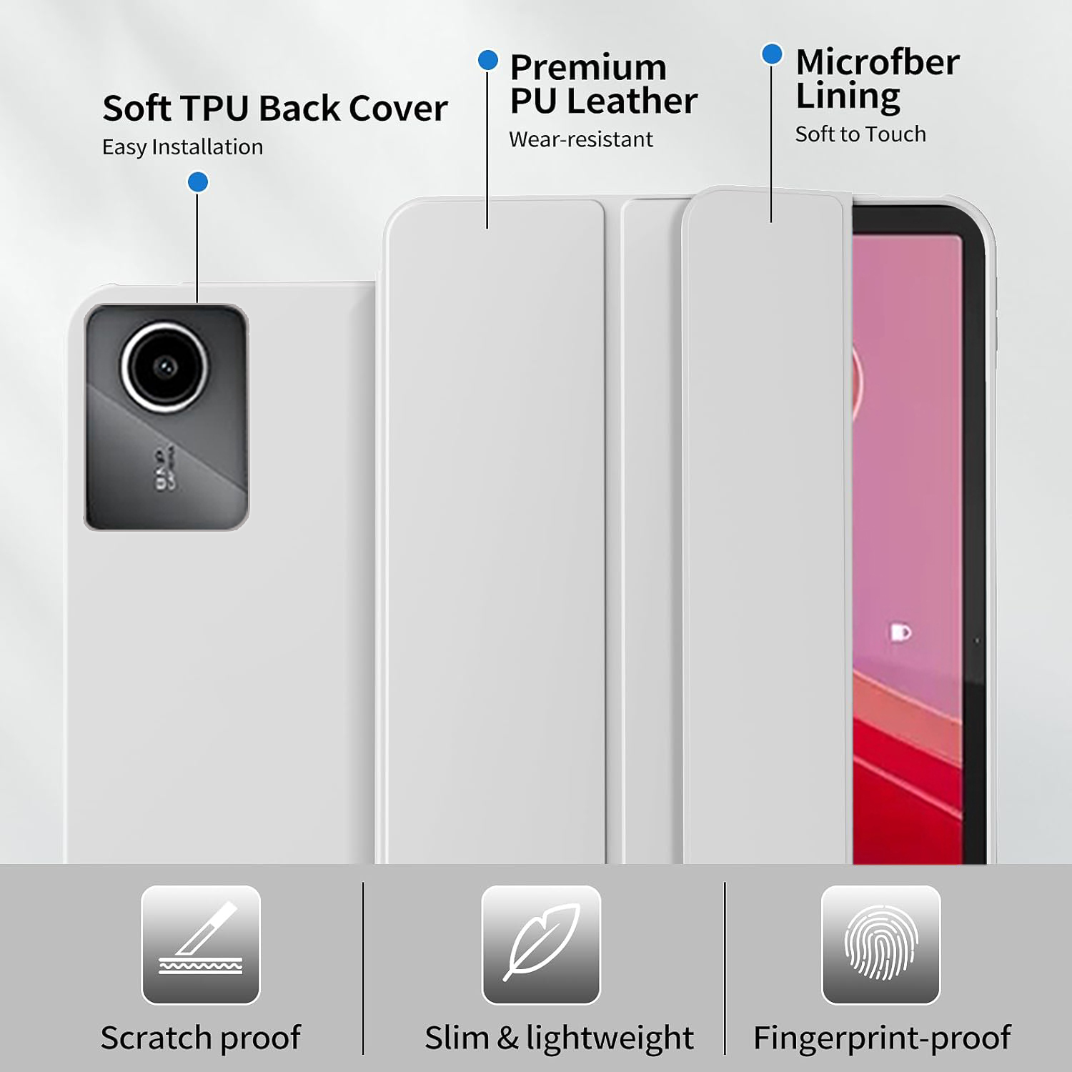 Tri-fold Flip Case For Lenovo  - Sticky Note Cube 评论和价格