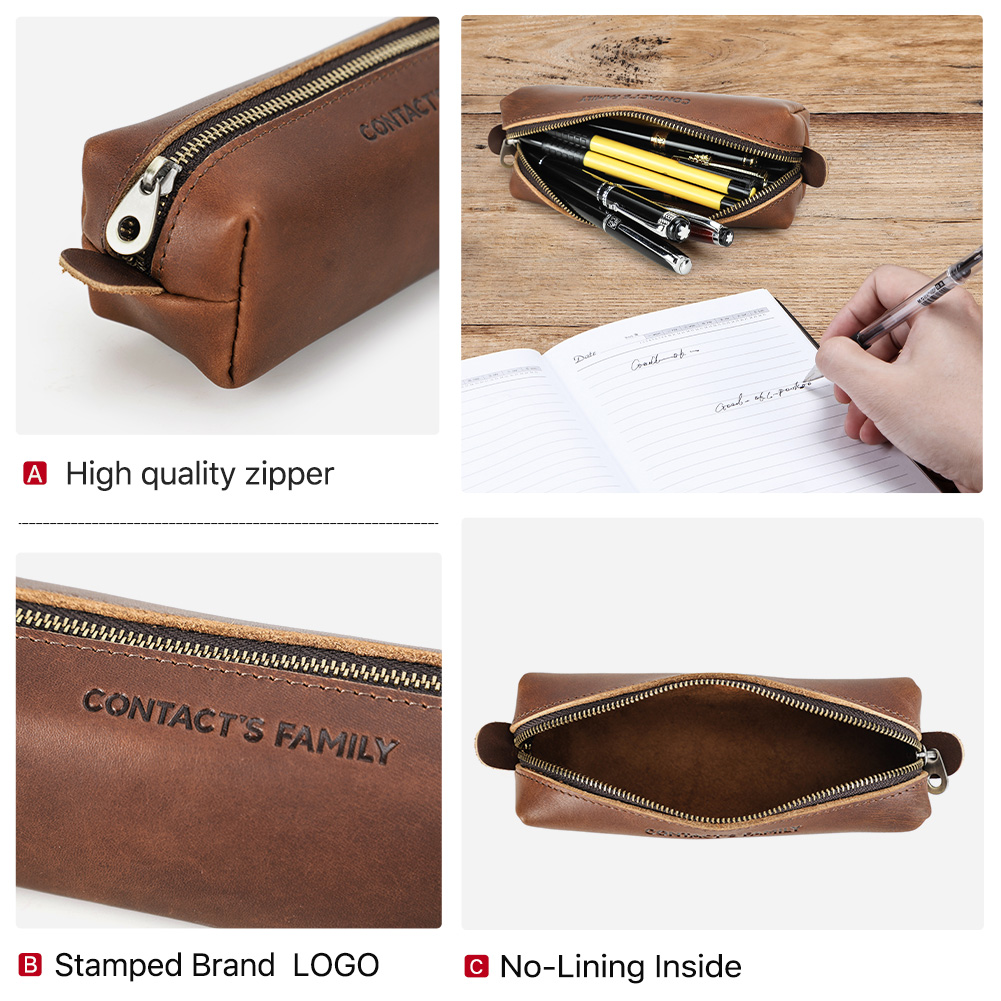 Retro Leather Pencil Case High - Office Stationery Supply Business 评论和价格