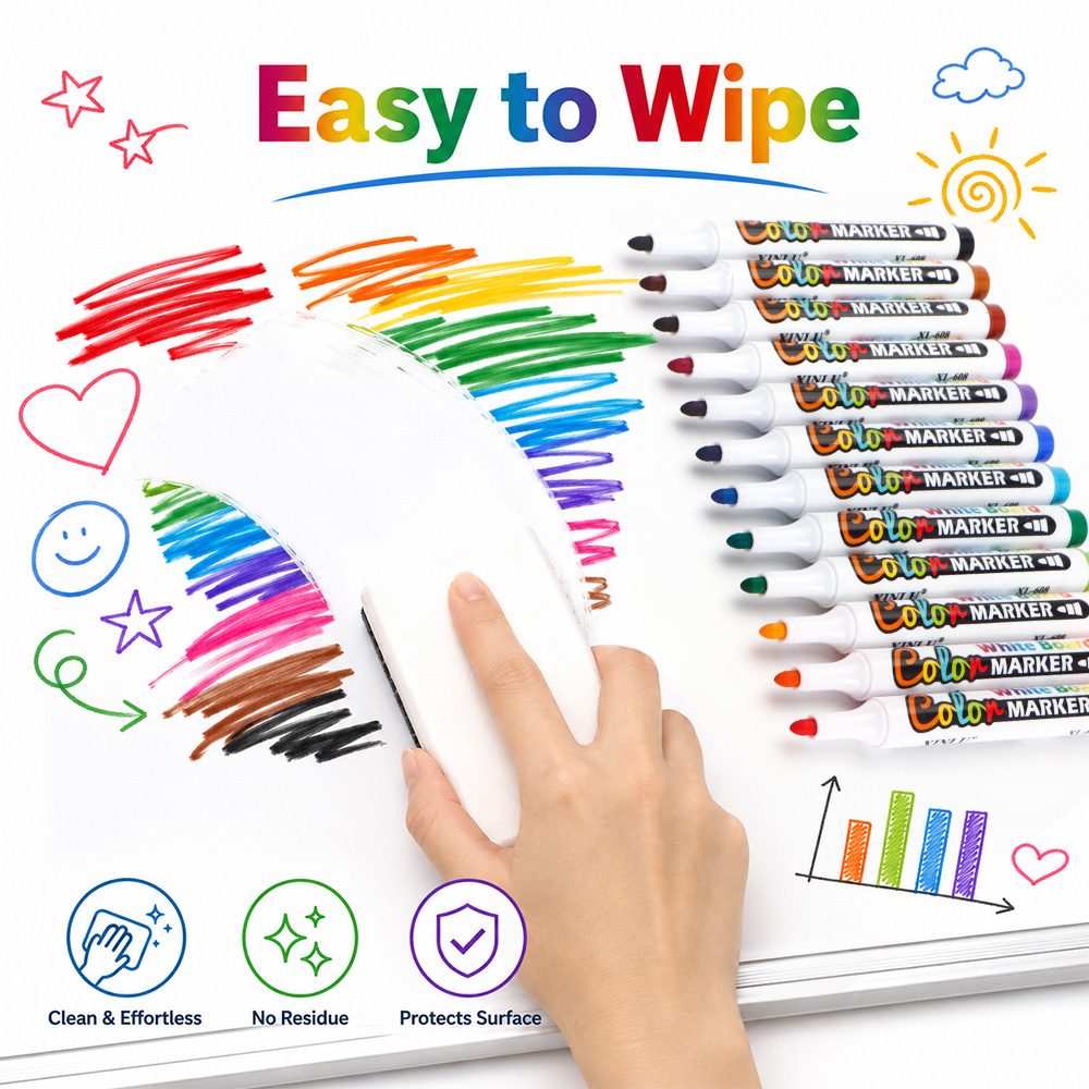 12 Colors Erase Whiteboard Mar - Whiteboard Marker Set 评论和价格