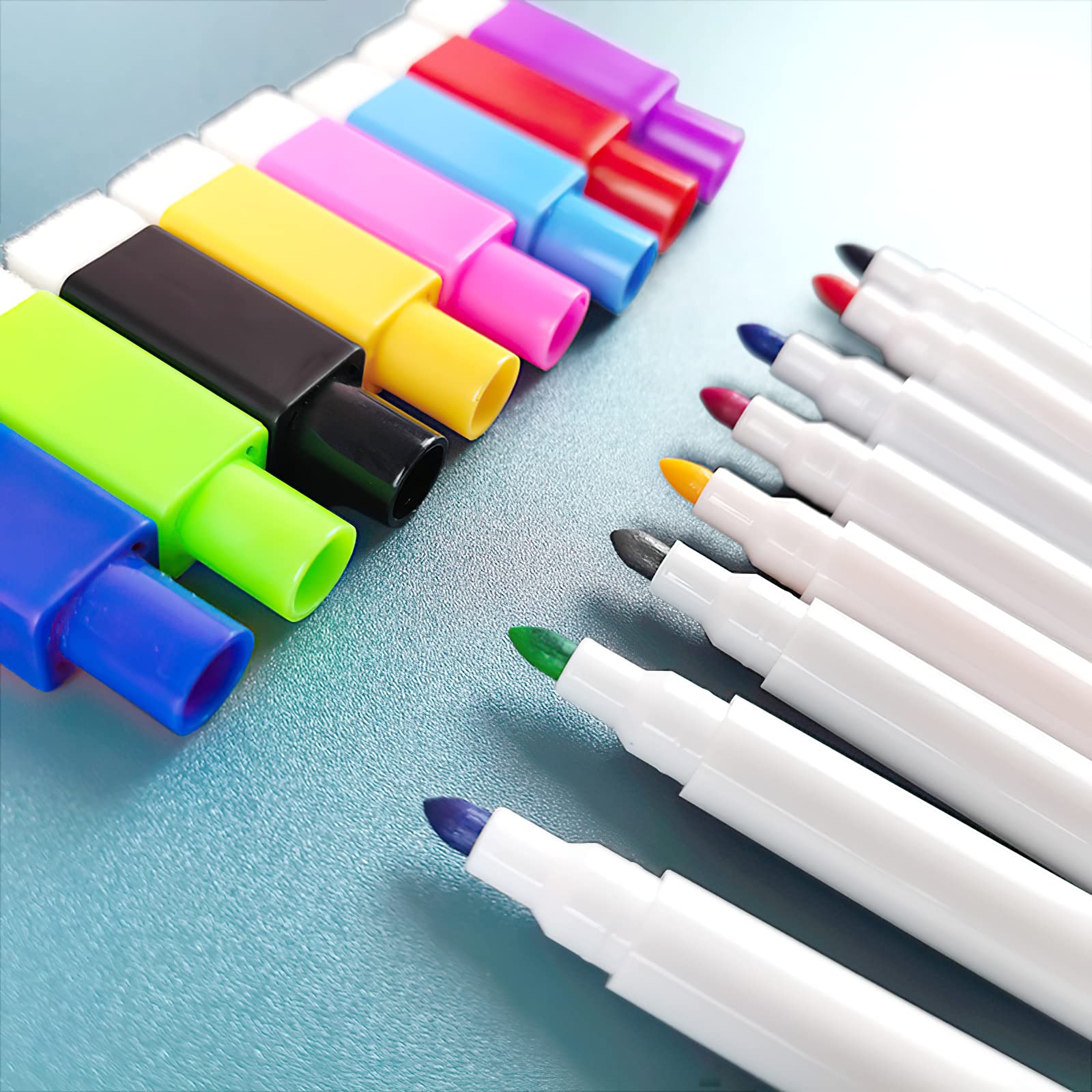 8pcs Magnetic Colorful Dry Era - Whiteboard Marker Set 评论和价格