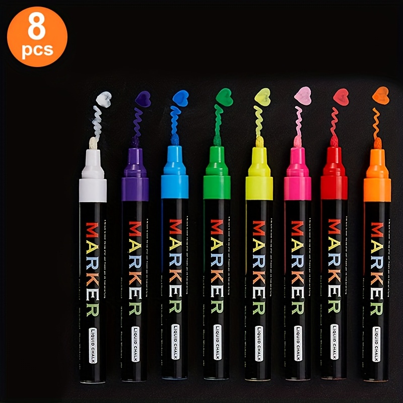 8 Erasable Blackboard Markers, - Whiteboard Marker Set 评论和价格