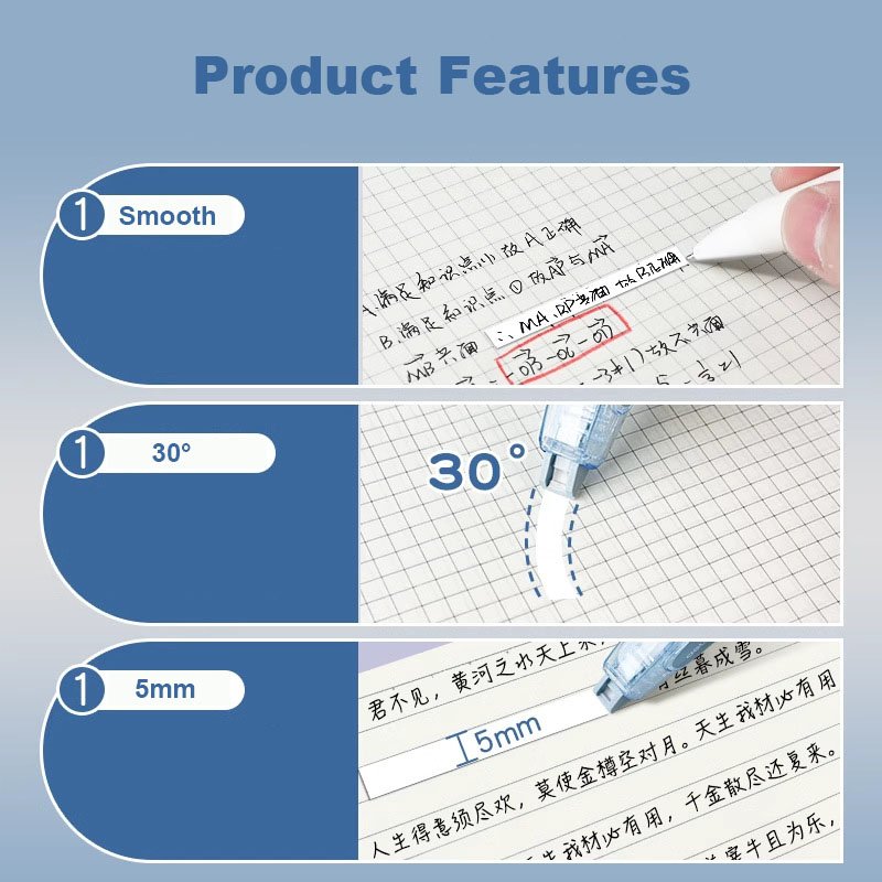 Press Correction Tape Set 5mm* - Correction Tape Roller 评论和价格