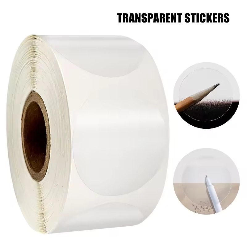 Transparent Circular Sticker S - Sticker Label Roll 评论和价格
