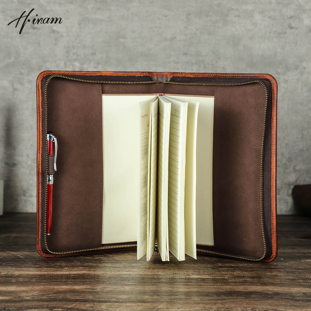 Retro Genuine Leather Zipper C - Journal Leather Hardcover 评论和价格